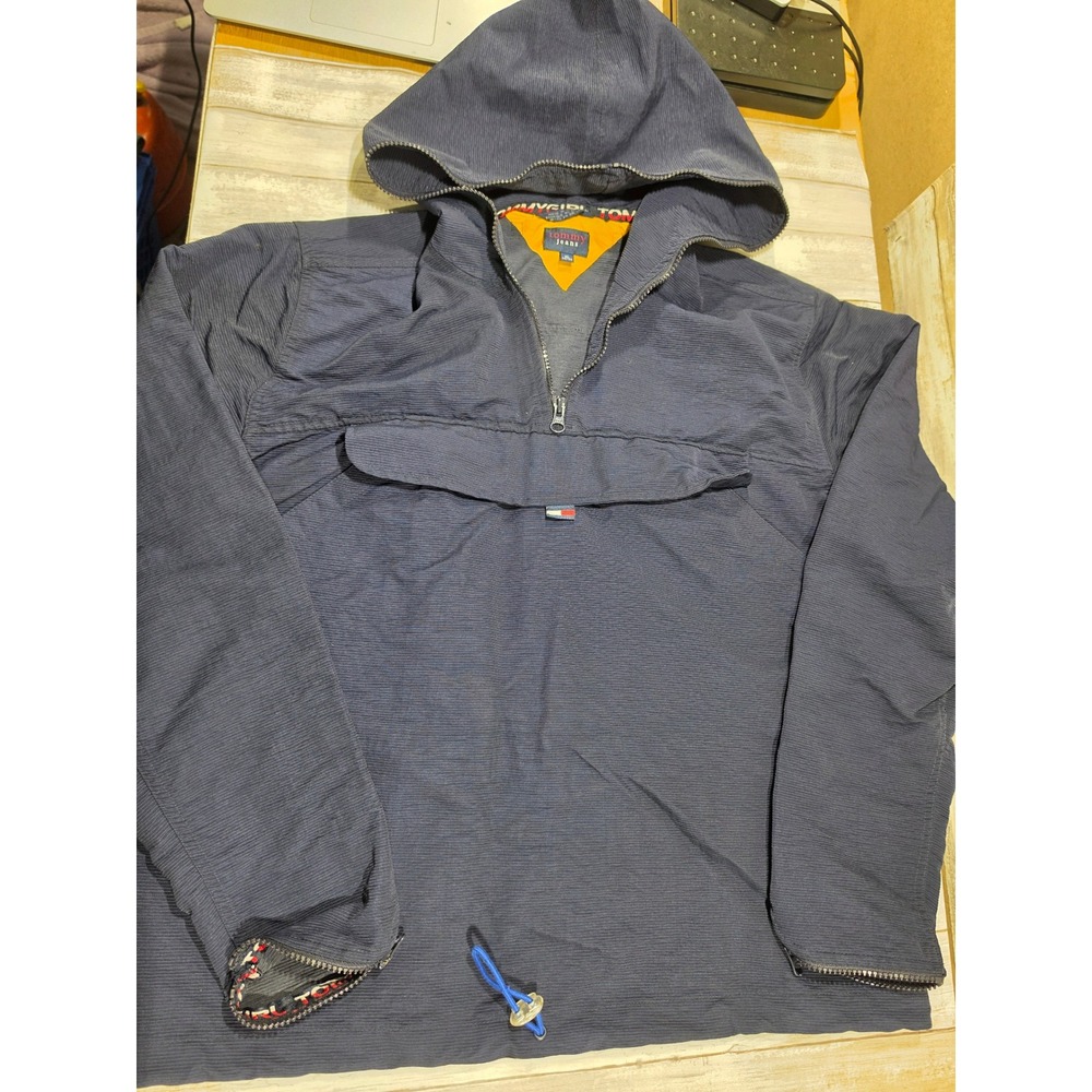 Vintage Tommy Hilfiger Tommy Girl Jeans Navy‎ Anorak Windbreaker 1999  XL 47713